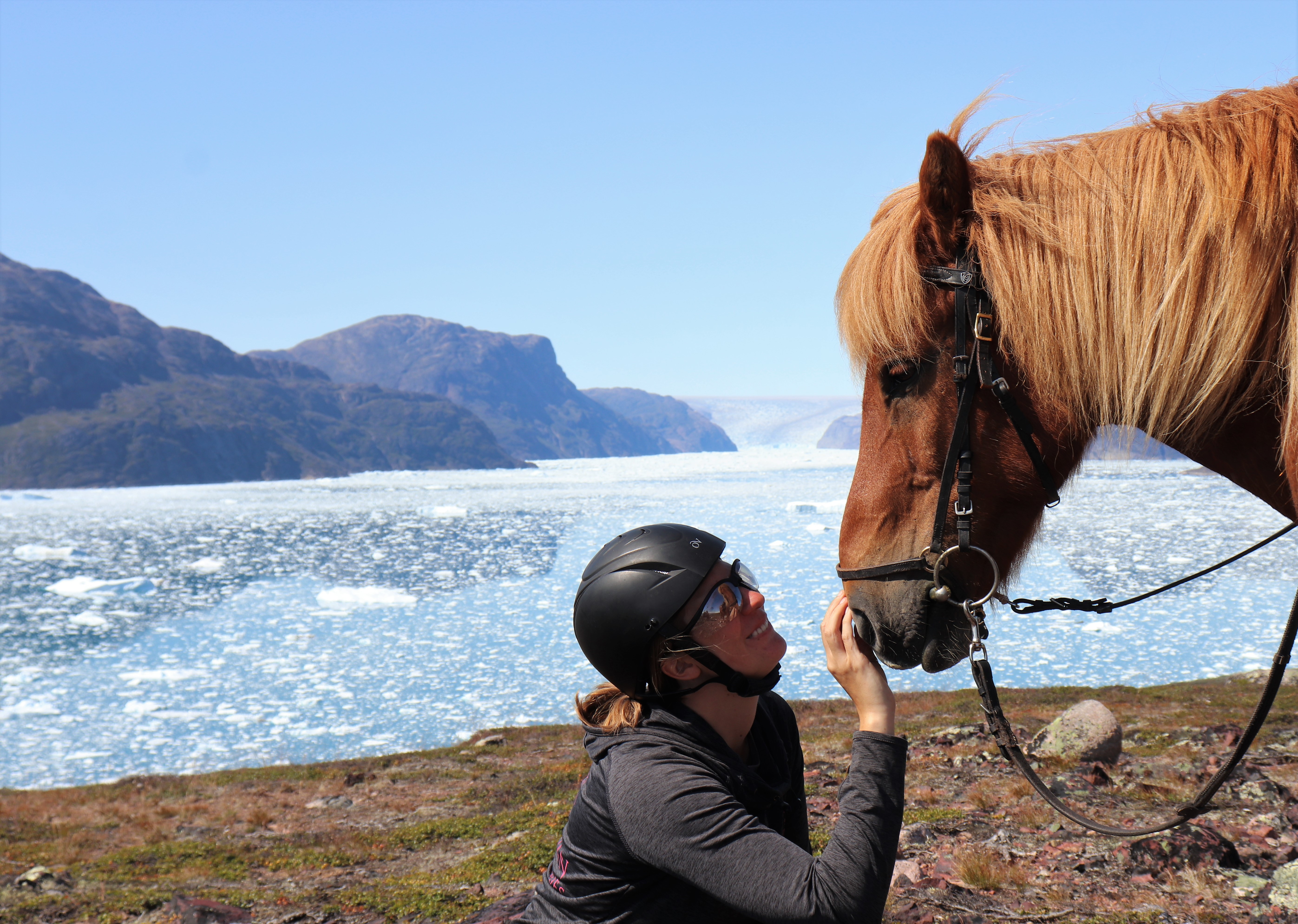 Krystal is "speaking" to Charlie, an Icelandic Horse in Greenland. Krystal's experience enables her to communicate with horses anywhere in the world. And the best thing is - you can learn it, too!